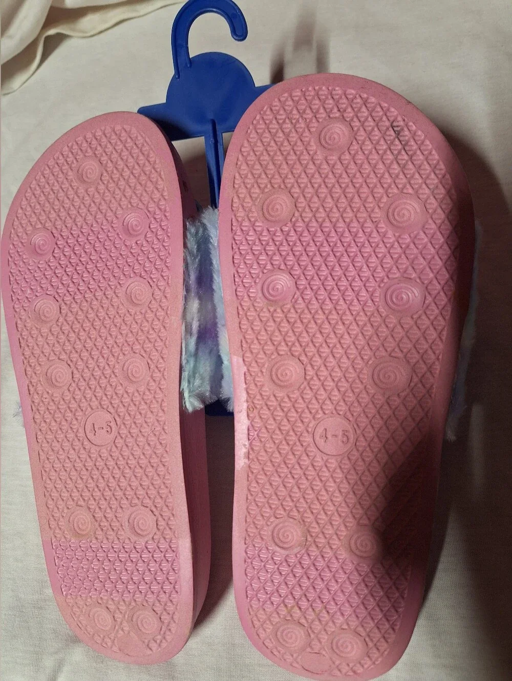 Build-A-Bear Pink Slide Sandals with Multicolor Plush Cat